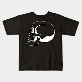 Lateral Skull (WHITE) Kids T-Shirt